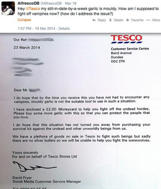 Tesco customer service on Twitter MavSocial social media software for business